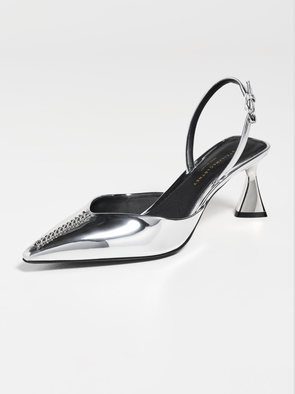 Stella McCartney Elsa Mirror Alter Mat Slingback Heels